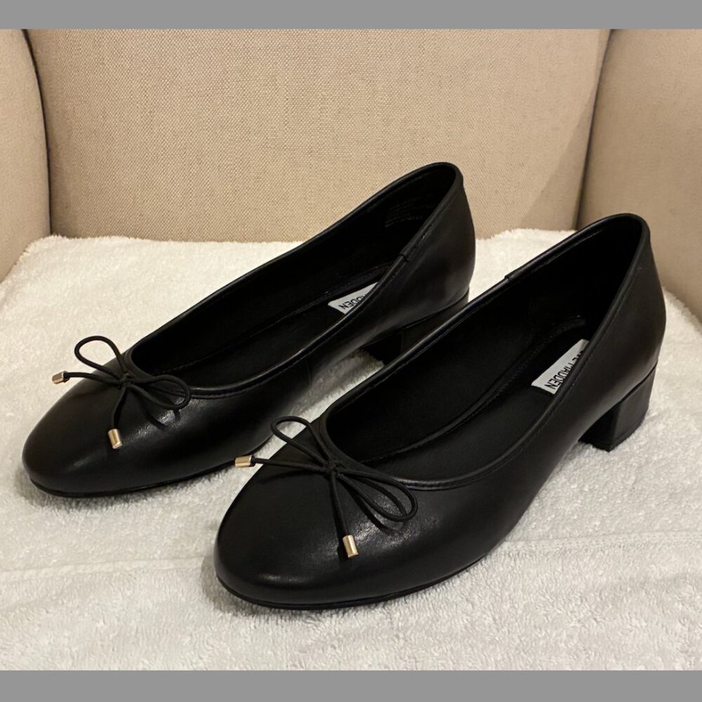 Steve Madden Cherish Pump  / 10 / Black Leather / NIB